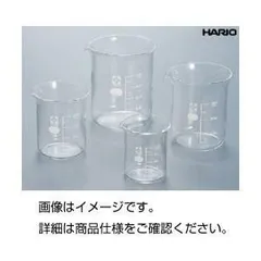 （まとめ）硼珪酸ガラス製ビーカー（HARIO）200ml〔×10セット〕