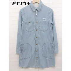 ◇ Lee リー デニム調 長袖 膝丈 ワンピース サイズM ライトブルー系 レディース 【中古】 【1106010002399】