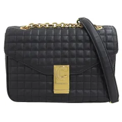 【本物保証】 超美品 セリーヌ CELINE チェーンショルダーバッグ キルティング ヴィンテージ バッグ 黒 ブラック