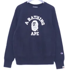 アベイシングエイプ　チャンピオン　リバースウィーブ　スウェット　L A BATHING APE×Champion 'COLLEGE CREWNECK'スウェット クルー