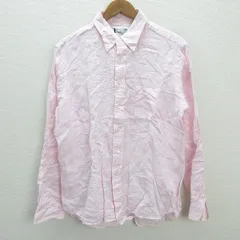 s■メーカーズ鎌倉/MAKER'S SHIRT 胸ポケット付き リネンシャツ【L】ピンク/MENS/88【中古】