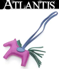 【広尾店】エルメス HERMES ロデオチャームPM バッグチャーム アニョーミロ ローズパープル C刻印 2018製 【16174】