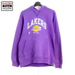 90s USA製 NBA vintage Champion ロサンゼルス・レイカーズ フェード スウェット パーカー メンズ 表記Mサイズ