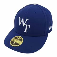 WTAPS ダブルタップス 23SS × New Era ニューエラ 59FIFTY LOW PROFILE CAP POLY. TWILL. NEWERA LEAGUEBlue ロープロファイル キャップ ブルー系 X 02【中古】