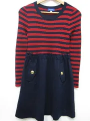 ☆バーバリー ブルーレーベル Burberry 長袖 切替ワンピース ニットセーター/スカート Mサイズ ■H27319AWS24-231006-50-3(990)（4）5/31