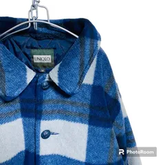 【超希少】80s - 90s OLD UNIQLO Walnut button Fleece Shirt Jacket Mサイズ ビッグシルエット フリース チェック柄 キルティング 中綿 オールド レトロ ビンテージ コート【HO000006】