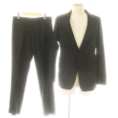 エンポリオアルマーニ EMPORIO ARMANI セットアップ スーツ ウール テーラードジャケット スラックスパンツ 46 黒 /MI ■OS ■SH