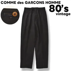 【入手困難】 80sヴィンテージ コムデギャルソンオム COMME des GARCONS HOMME ワイド ボンタンシルエット スラックス パンツ S ダークグレー メンズ