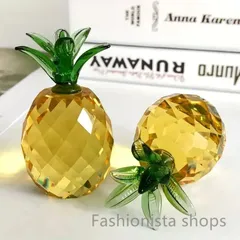 【2025新品・未使用】 クリスタルガラスパイナップルオーナメントイエロークリスタルパイナップルオーナメント★人工フルーツ置物ガラスフルーツ像★小さなオーナメントアート装飾彫刻像装飾★彫刻アートミニチュアかわいいオーナメント★ xzdsnoi