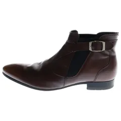 REGAL (リーガル) サイドゴア ベルテッドレザーブーツ アンクルブーツ ブラウン