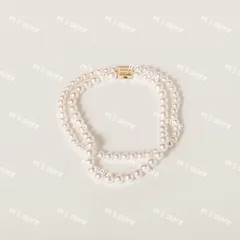 超希少✨未使用保管 ミュウミュウ シェル　3連 パールネックレス　シルバー MIU MIU - ミュウミュウ ハートデザイン シルバー925 ライン