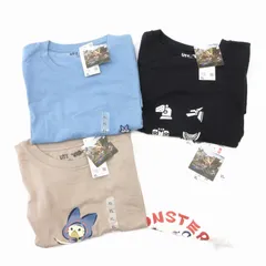 ユニクロ UNIQLO タグ付き モンハン UT Tシャツ おまとめ4点セット カットソー 半袖 XL 白 ホワイト 黒 ブラック 水色 ライトブルー ベージュ /FT ■OOM
