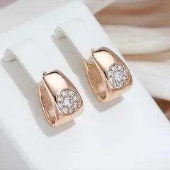 【14KGP】フラワー 花 小粒ジルコン 幅広 リング ピアス