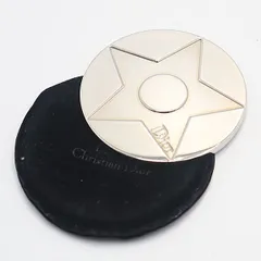 ケース付 良品 クリスチャンディオール ノベルティ コンパクトミラー 星型 シルバー レディース KTR 2000000 NSK