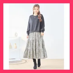 ★スタッフおすすめ★【2023新作】【M?L】アニマル柄ティアードDKワンピース キャメル[48] ◇◆◇◆◆◇◆◇ おすすめ おしゃれ　★売れ筋★　大人気 11811463