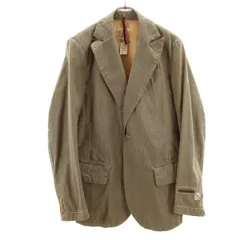 DIESEL ディーゼル ヘリーボーン柄 テーラードジャケット S カーキブラウン メンズ 古着