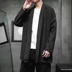 アジアンテイスト 衣装 メンズ ファッション 服 用 オシャレ シンプル 大人 かっこいい 大きいサイズ ストリート 紳士服 薄手 コート ミドル レングス ウインドブレーカー レトロ 漢服 マント スーツ カーディガン ゆったり 道教 ローブ
