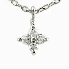 ダイヤモンド ネックレス ペンダント レディース フラワー 花 シンプル プチ ゴールド k10 10k 10金 30日以内に発送