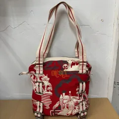 ◎DIESEL ディーゼル バック トートバック キャンバス生地 赤