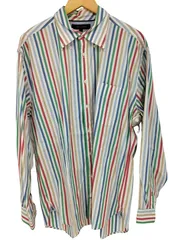 トミーヒルフィガー TOMMY HILFIGER マルチカラーストライプ ボタンダウンシャツ メンズ import：XL 