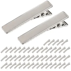 ヘアクリップ 約50個入り ヘアピン やっとこピン 髪留め 金具 パーツ シルバー 3.2cm NYANDELMO [シルバー] [3.2cm(ステンレス製)]