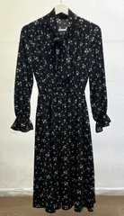 【INGNI】花柄ワンピース　リボンタイ　フリル袖