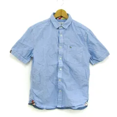 アーノルドパーマー 半袖シャツ コットン100% ブランド トップス メンズ Mサイズ ブルー系 Arnold Palmer 【中古】
