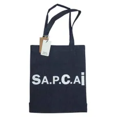 Sacai サカイ PAAEJ-M61492 × APC アーペーセー Holly リバーシブル ロゴ デニム ナイロン トート バック インディゴブルー系【中古】のサムネイル
