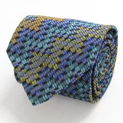 ミッソーニ ブランド ネクタイ ストライプ柄 格子柄 シルク イタリア製 PO メンズ ネイビー Missoni 【中古】