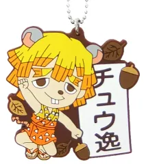 【中古】雑貨 我妻善逸(チュウ逸) きゅんキャララバーマスコット きゅんキャラいらすとれーしょんず 「一番くじ 鬼滅の刃～刃を振るい心を燃やせ～」 H賞