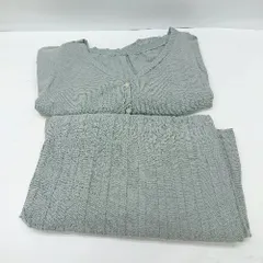 ◇ Θ apart by lowrys リブニット ウエストゴム ロング セットアップ サイズL グリーン系 レディース E  【1412260033312】