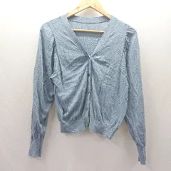 ◇ Θ ROPE' ロペ リブニット ワンピース カーディガン サイズ38 ブルー系 レディース E  【1504240019536】