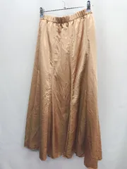 ◇ ⊂ COMME CA ISM コムサイズム マキシ フレア スカート サイズ9 ブラウン系 レディース E  【1410290028445】