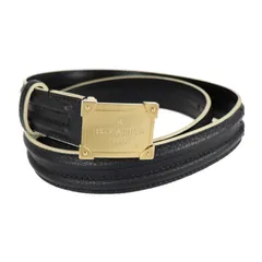 LOUIS VUITTON ルイ ヴィトン ベルト M9625V スハリ ノワール ブラック  ゴールド金具バックル ビトン 【本物保証】
