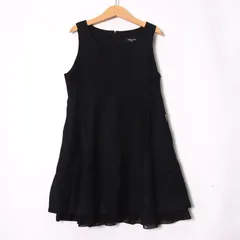 コムサイズム ノースリーブワンピース ジャンパースカート フォーマル 卒入園式 キッズ 女の子用 130Aサイズ ブラック COMME CA ISM 【中古】