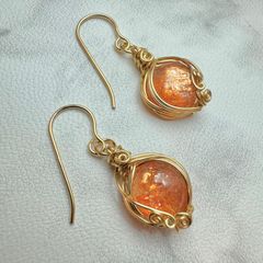 サンストーン ピアス