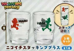 【中古】グラス ニコイチスタッキンググラス 「マリオ＆ルイージRPG ブラザーシップ!」
