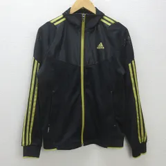 C■アディダス/adidas CLIMALITE トレーニングジャケットJKT ジャージ【M】黒/MENS/39【中古】■