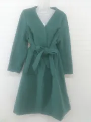 ◇ ◎ ALICIA　PAGEBOY ウエストベルト付 ノーカラー　コート サイズF グリーン レディース E  【1305110022591】