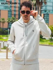 POLO RALPH LAUREN (ポロラルフローレン) ワンポイント フルジップ パーカー RL710888282 メンズ (グレー)
