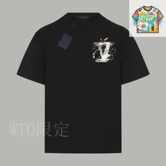 【今日WTO】Louis Vuitton Graffiti Logo Print T シャツ-AE30