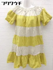 ◇ merlot メルロー 半袖 ミニ ワンピース イエロー ベージュ レディース 【1002798491519】のサムネイル