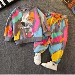 子供服 キッズ 上下セット セットアップ トップス + ズボン パンツ 2点セット 女の子 こども服 子ども服 ロンt 長袖 長ズボン かわいい カジュアル ゆったり スポーツウエア 春 秋  KSFA002