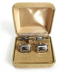 バーバリー ネクタイピン カフス セット シルバー ゴールド 中古 Aランク