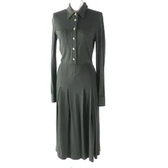 CELINE 80s ~90s ドレスシャツワンピース 緑 サイズS*XC734 CELINE 80s ~90s ドレスシャツワンピース 緑 サイズS*XC734