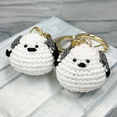 ハンドメイド　シマエナガ　チャーム　2点セット
