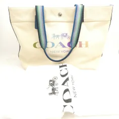 1円 □美品□ COACH コーチ 91170 キャンバス シルバー金具 トート