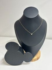 【ディズニー】GINZA TANAKA K18ダイヤネックレス　0.19ct