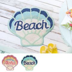 シェルマット★貝殻 ハワイアンマット【Aloha】【Beach】玄関 リビング インテリア雑貨