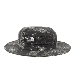 【美品】THE NORTH FACE ノースフェイス ハット サイズ:L | バンダナ柄 ホライズン ハット (Novelty Horizon Hat) | バンダナリニューアルブラック(RB) 黒 | ブランド 帽子【メンズ】【中古】